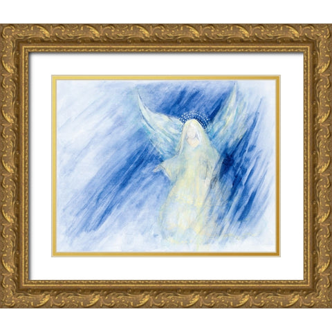 Blessed Nativity II Gold Ornate Wood Framed Art Print with Double Matting by Gaynor, Janice