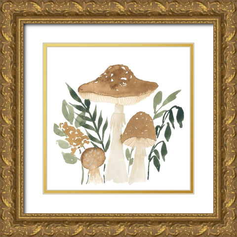 Mushroom Garden I Gold Ornate Wood Framed Art Print with Double Matting by Price, Lucille