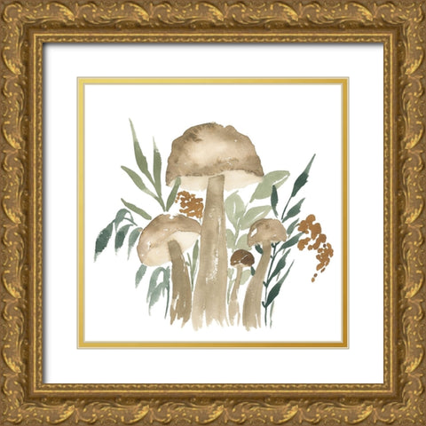 Mushroom Garden II Gold Ornate Wood Framed Art Print with Double Matting by Price, Lucille