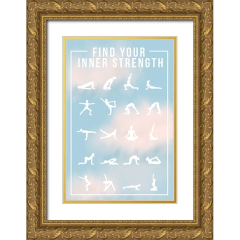 Inner Strength Gold Ornate Wood Framed Art Print with Double Matting by Wilson, Kali