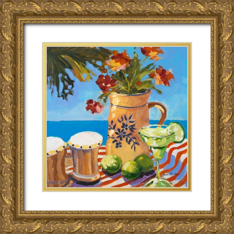 Tropical Leisure Time Gold Ornate Wood Framed Art Print with Double Matting by Slivka, Jane