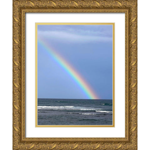 Rainbow Meets Horizon Gold Ornate Wood Framed Art Print with Double Matting by Hyler, JB