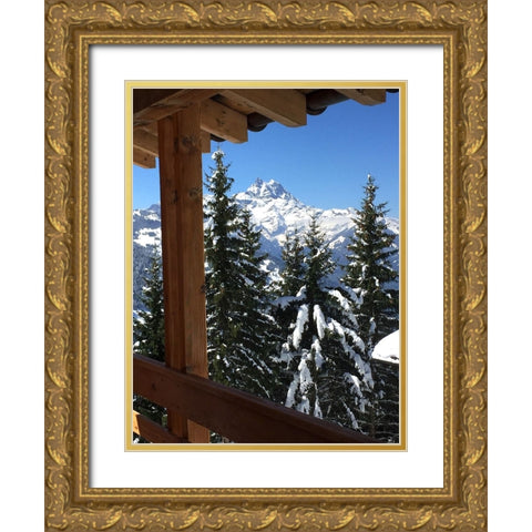 Snowy Morning Gold Ornate Wood Framed Art Print with Double Matting by Hyler, JB