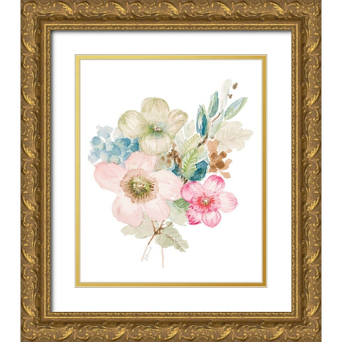 Fragrant Bouquet Gold Ornate Wood Framed Art Print with Double Matting by Loreth, Lanie