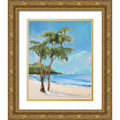 Crystal Clear Gold Ornate Wood Framed Art Print with Double Matting by Slivka, Jane