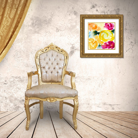 Sunny and Carefree I Gold Ornate Wood Framed Art Print with Double Matting by Loreth, Lanie