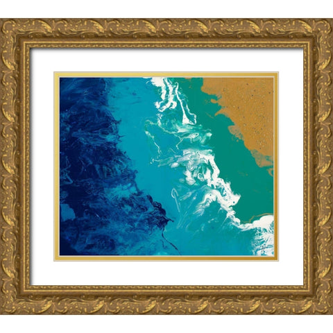 Beach Bound Gold Ornate Wood Framed Art Print with Double Matting by Grace, Ajoya