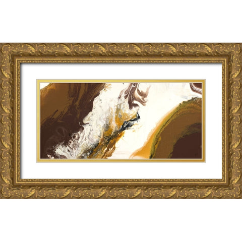 Chocolate Shores I Gold Ornate Wood Framed Art Print with Double Matting by Grace, Ajoya
