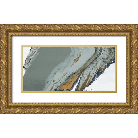 Gray Shores II Gold Ornate Wood Framed Art Print with Double Matting by Grace, Ajoya