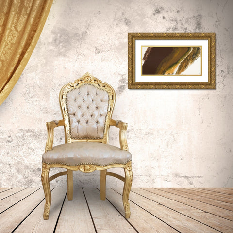 Chocolate Shores II Gold Ornate Wood Framed Art Print with Double Matting by Grace, Ajoya