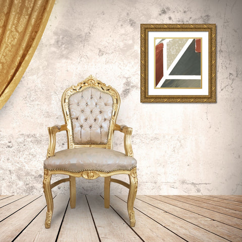 Grounded Geometric Abstract I Gold Ornate Wood Framed Art Print with Double Matting by Grace, Ajoya