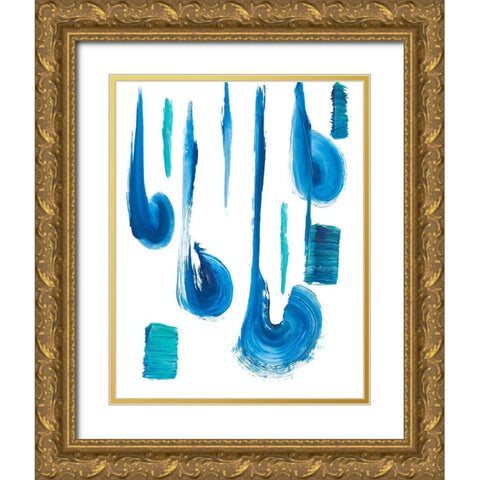 Rip Tide Gold Ornate Wood Framed Art Print with Double Matting by Beauchamp, Andy