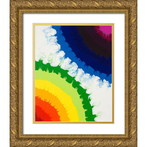 Rainbow Flip Gold Ornate Wood Framed Art Print with Double Matting by Grace, Ajoya