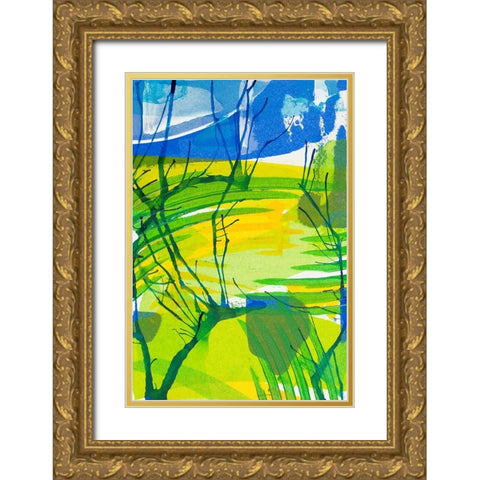 Just Chill I Gold Ornate Wood Framed Art Print with Double Matting by Mosher, Deidre