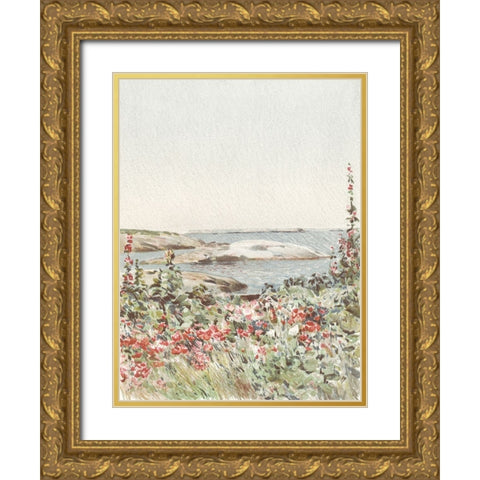 Garden by the Sea II Gold Ornate Wood Framed Art Print with Double Matting by Piddix