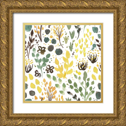 Botanical Wonder Gold Ornate Wood Framed Art Print with Double Matting by Piddix