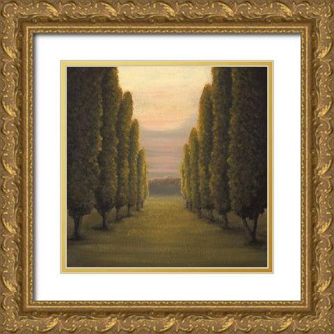 English Garden I Gold Ornate Wood Framed Art Print with Double Matting by Marcon, Michael