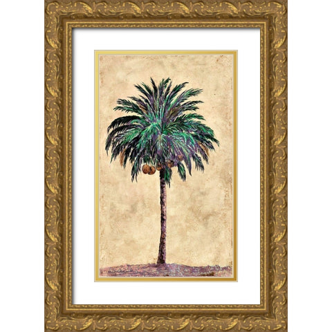 Coconut Tribal Palm I Gold Ornate Wood Framed Art Print with Double Matting by Pattinian, Merri