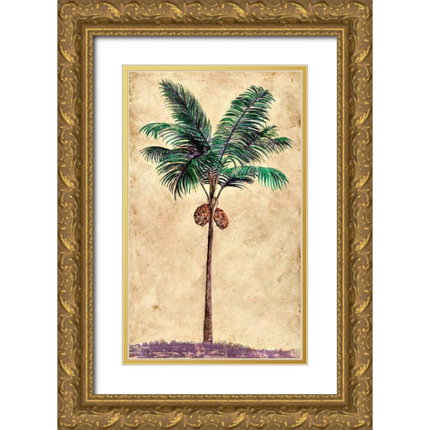 Coconut Tribal Palm II Gold Ornate Wood Framed Art Print with Double Matting by Pattinian, Merri