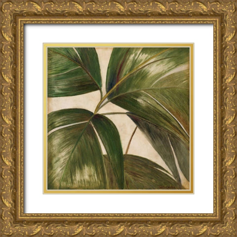 La Palmera III Gold Ornate Wood Framed Art Print with Double Matting by Pinto, Patricia