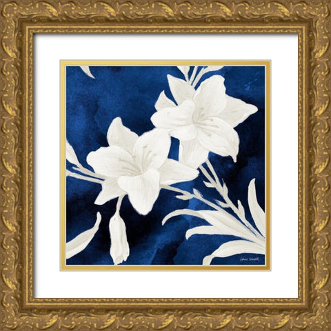 Soft Lilies Dreams II Gold Ornate Wood Framed Art Print with Double Matting by Loreth, Lanie