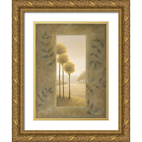 Golden Escape II Gold Ornate Wood Framed Art Print with Double Matting by Marcon, Michael