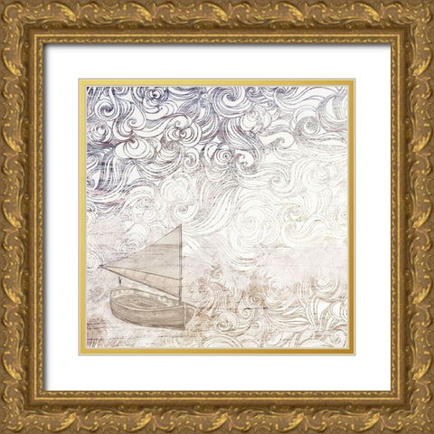 Lost At Sea III Gold Ornate Wood Framed Art Print with Double Matting by Pinto, Patricia