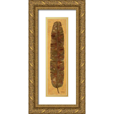 Banana Leaf I Gold Ornate Wood Framed Art Print with Double Matting by Pinto, Patricia