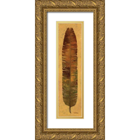 Banana Leaf III Gold Ornate Wood Framed Art Print with Double Matting by Pinto, Patricia