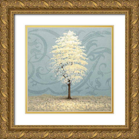 Blue Radiance II Gold Ornate Wood Framed Art Print with Double Matting by Marcon, Michael
