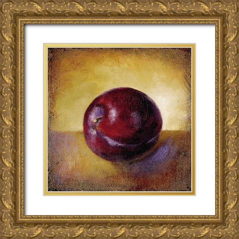 Plum Gold Ornate Wood Framed Art Print with Double Matting by Loreth, Lanie