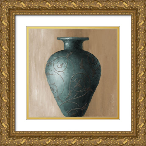 Blue Vessel I Gold Ornate Wood Framed Art Print with Double Matting by Loreth, Lanie