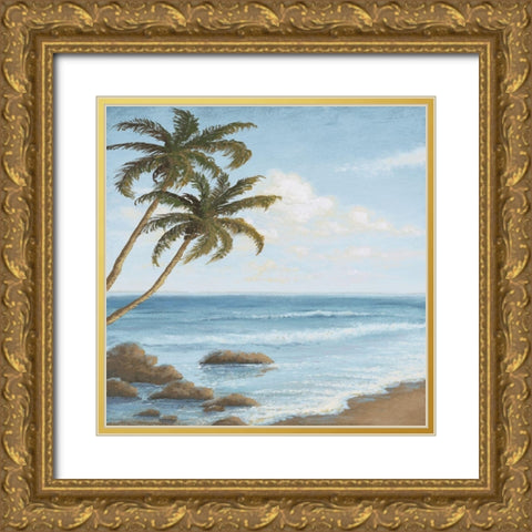 Atlantic I Gold Ornate Wood Framed Art Print with Double Matting by Marcon, Michael