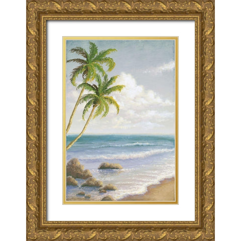 Atlantic Seaside I Gold Ornate Wood Framed Art Print with Double Matting by Marcon, Michael