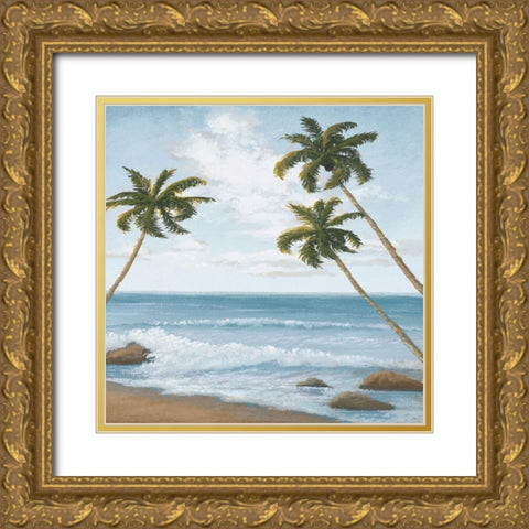 Atlantic II Gold Ornate Wood Framed Art Print with Double Matting by Marcon, Michael