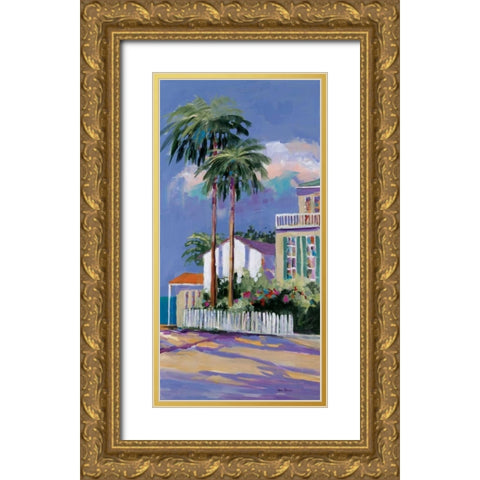 Key West II Gold Ornate Wood Framed Art Print with Double Matting by Slivka, Jane