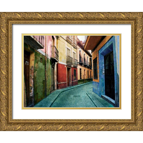 Old Granada Gold Ornate Wood Framed Art Print with Double Matting by Mabat, Ynon