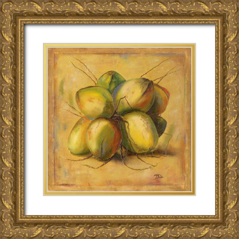 Cocos Locos I Gold Ornate Wood Framed Art Print with Double Matting by Pinto, Patricia