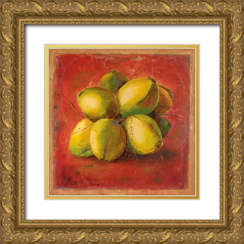 Cocos Locos III Gold Ornate Wood Framed Art Print with Double Matting by Pinto, Patricia