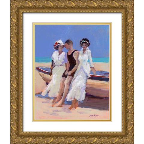 Island Leisure Gold Ornate Wood Framed Art Print with Double Matting by Slivka, Jane
