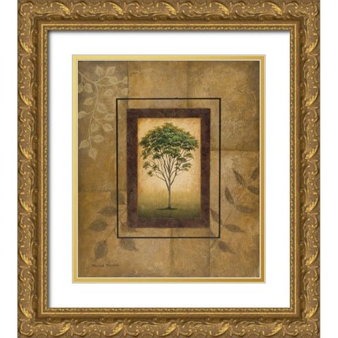 Alpine Ash Gold Ornate Wood Framed Art Print with Double Matting by Marcon, Michael