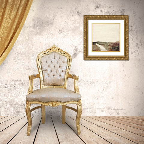 Auburn Walking Trail Gold Ornate Wood Framed Art Print with Double Matting by Marcon, Michael