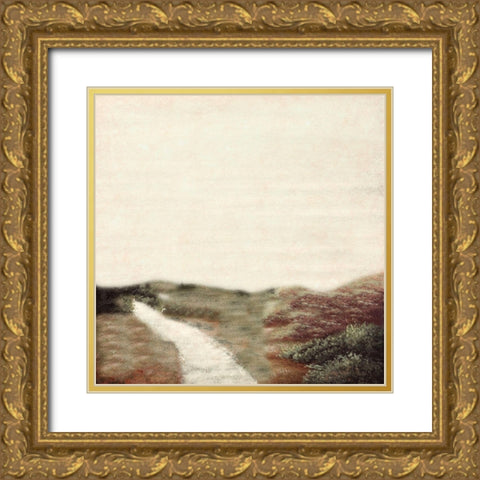 Auburn Walking Trail Gold Ornate Wood Framed Art Print with Double Matting by Marcon, Michael