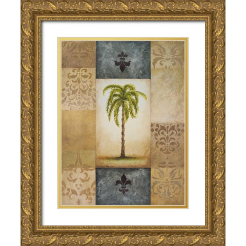 Fantasy Palm II Gold Ornate Wood Framed Art Print with Double Matting by Marcon, Michael