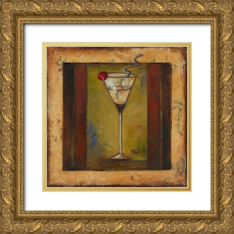 Coctelito III Gold Ornate Wood Framed Art Print with Double Matting by Pinto, Patricia