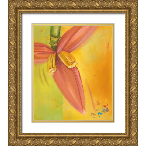 Exotica II Gold Ornate Wood Framed Art Print with Double Matting by Pinto, Patricia