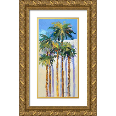 Shadow Palms I Gold Ornate Wood Framed Art Print with Double Matting by Slivka, Jane