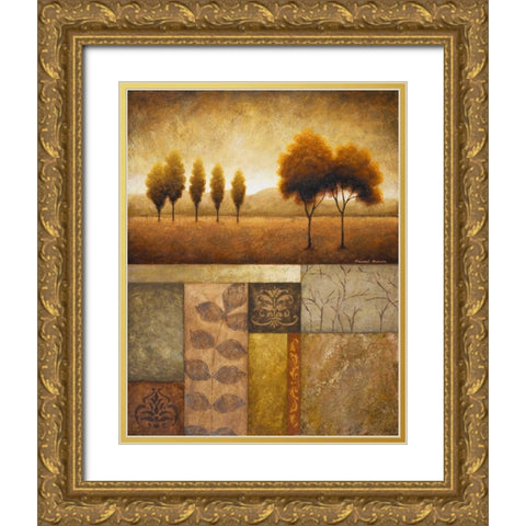 Plainview I Gold Ornate Wood Framed Art Print with Double Matting by Marcon, Michael
