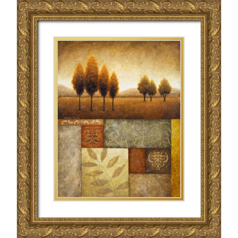 Plainview II Gold Ornate Wood Framed Art Print with Double Matting by Marcon, Michael