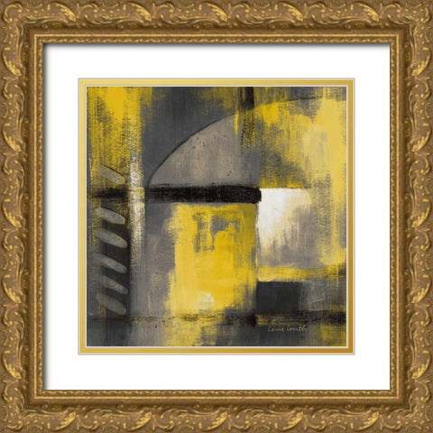 Grey and Yellow Soiree I Gold Ornate Wood Framed Art Print with Double Matting by Loreth, Lanie